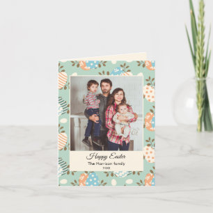 Happy Easter custom family photo Flat Holiday Card