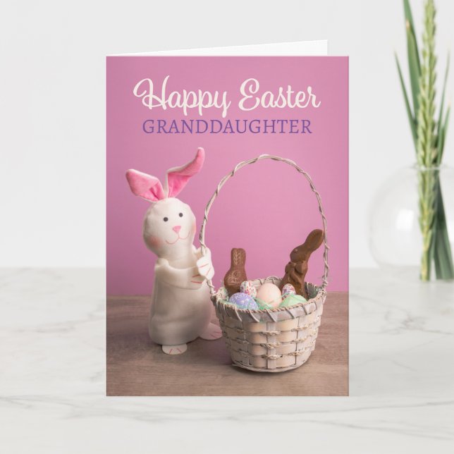 Happy Easter Custom Relationship Easter Basket Holiday Card (Front)
