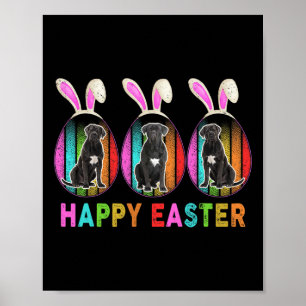Happy Easter Cute Bunny Cane Corso Dog Lover Poster