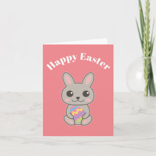 Happy Easter Cute Bunny Card