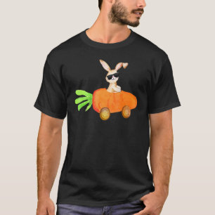 Happy Easter Cute Bunny Carrot Truck Sunglasses Fu T-Shirt