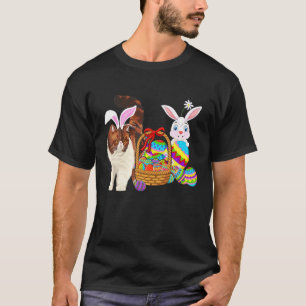 Happy Easter Cute Bunny Cat Bunny Basket Eggs East T-Shirt