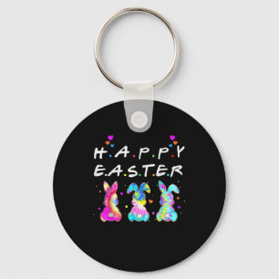 Happy Easter Cute Bunny Family Matching Key Ring