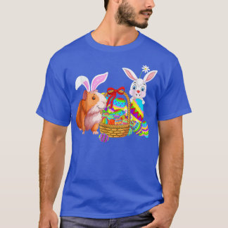Happy Easter Cute Bunny Guinea Pig Bunny Basket Eg T-Shirt