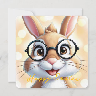 Happy Easter cute Bunny  Holiday Card