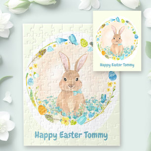 Happy Easter Cute Bunny personalised Jigsaw Puzzle