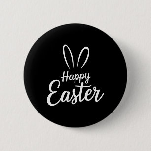 Happy Easter Cute Bunny Rabbit Easter Day Boys Men 6 Cm Round Badge