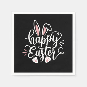 Happy Easter Cute Bunny Rabbit Easter Day Napkin