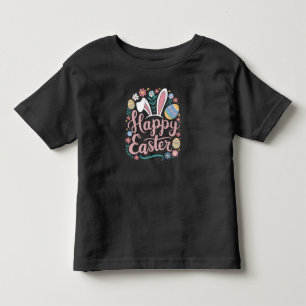 Happy Easter Cute Bunny Rabbit Eggs Toddler T-Shirt