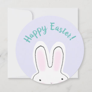 Happy Easter cute bunny upside two sided funny Card