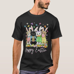 Happy Easter Cute Cat Lover Bunny Easter Day Women T-Shirt