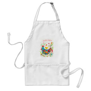 Happy easter, cute chicken and egg standard apron