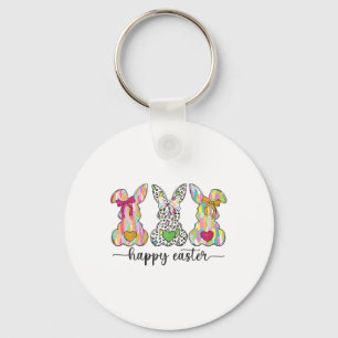 Happy Easter Cute Coquette Easter Bunny Rabbit Wom Key Ring