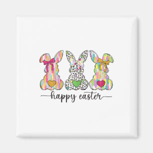 Happy Easter Cute Coquette Easter Bunny Rabbit Wom Magnet