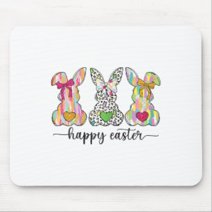 Happy Easter Cute Coquette Easter Bunny Rabbit Wom Mouse Pad
