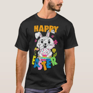 Happy Easter Cute Easter Bunny Vintage Easter Egg T-Shirt