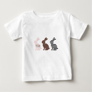 Happy Easter Cute Easter Leopard Bunny Rabbit  Baby T-Shirt