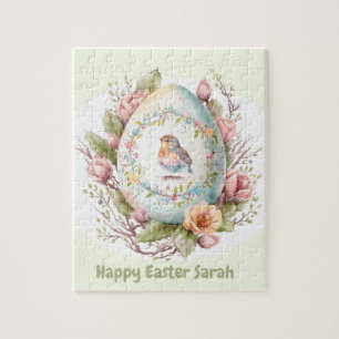 Happy Easter Cute Egg personalized Jigsaw Puzzle