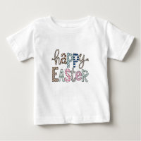 Happy Easter Cute Floral Bunny Spring Leopard