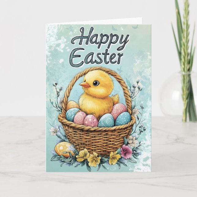 Happy Easter Cute Postcards (Front)