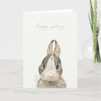 Happy Easter Cute Watercolor Bunny Card