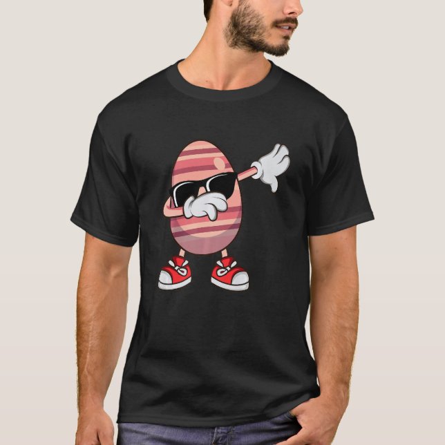 Happy Easter Dabbing Easter Egg With Sunglasses An T-Shirt (Front)