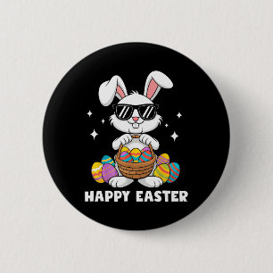 Happy Easter Dabbing Rabbit Easter Bunny Boys Todd 6 Cm Round Badge