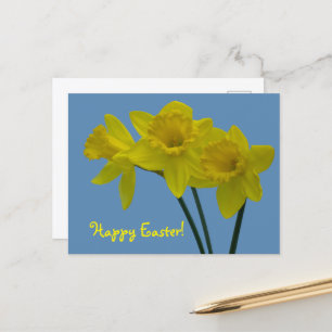 "Happy Easter" Daffodil Postcard