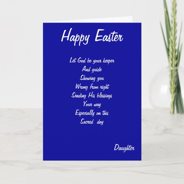 Happy Easter daughter Holiday Card (Front)
