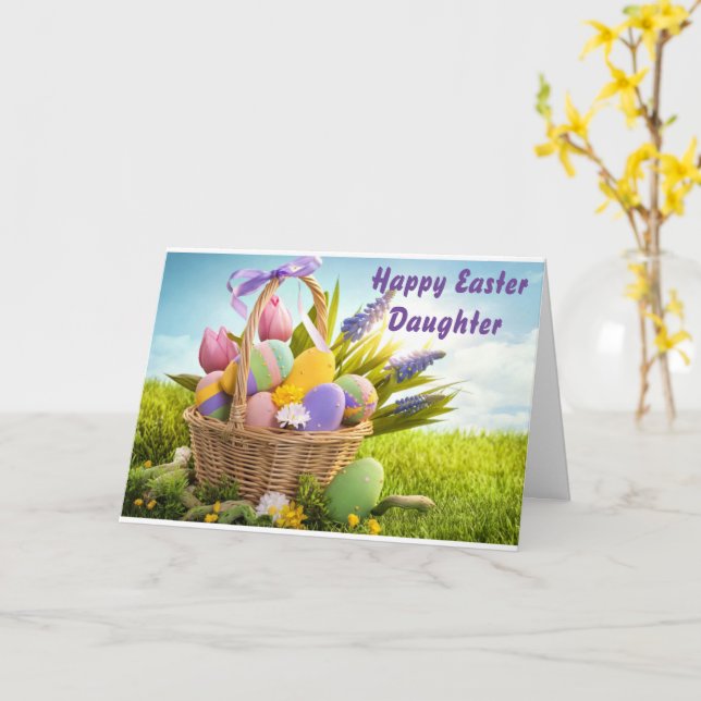 HAPPY EASTER **DAUGHTER** HOPE IT'S SPECIAL CARD (Yellow Flower)