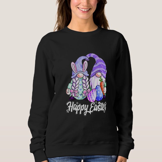 Happy Easter Day 2022  Bunny Gnome Hug Easter Eggs Sweatshirt (Front)