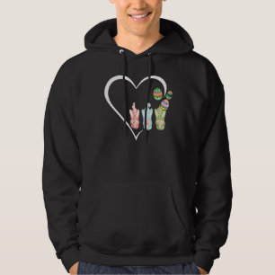 Happy Easter Day 2022 Trio Bunny Gnome Heart Hug E Hoodie
