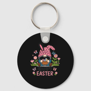 Happy Easter Day 2025 Bunny Gnome  Key Ring