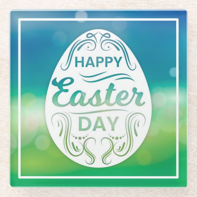Happy Easter Day-23042 Glass Coaster (Front)