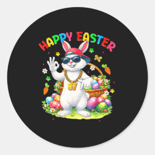 Happy Easter Day 67 Bunny Six Seven Meme Easter 6 Classic Round Sticker