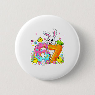 Happy Easter Day 67 Funny Six Seven Cute Rabbit Bu 6 Cm Round Badge