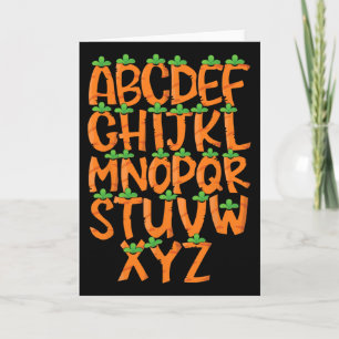 Happy Easter Day Alphabet Abcs Elemeno For Teacher Card