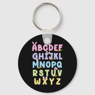 Happy Easter Day Alphabet Abcs Elemeno For Teacher Key Ring