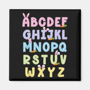Happy Easter Day Alphabet Abcs Elemeno For Teacher Magnet
