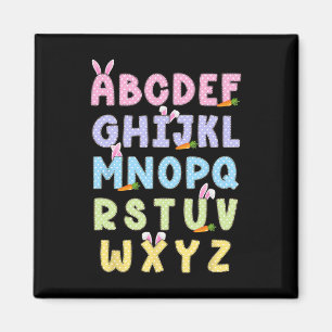 Happy Easter Day Alphabet Abcs Elemeno For Teacher Magnet