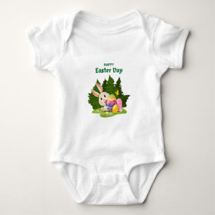 Happy Easter Day And Bunny Wishes funny T-Shirt Baby Bodysuit