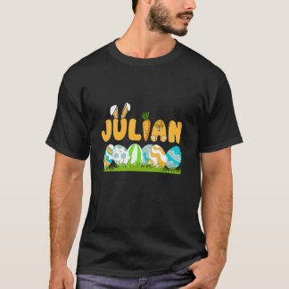 Happy Easter Day Boys Men Personalised Name Julian T-Shirt