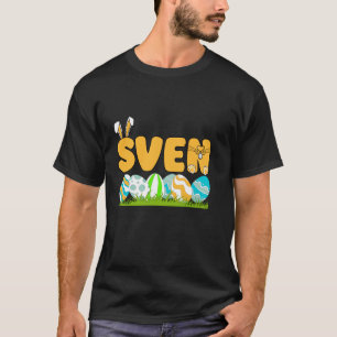 Happy Easter Day Boys Men Personalised Name Sven L T-Shirt