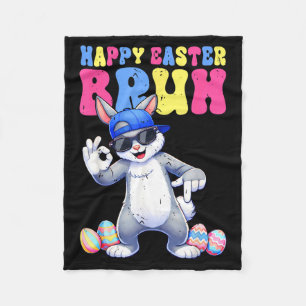 Happy easter day bunny 67 six seven bruh rabbit 67 fleece blanket