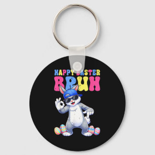 Happy easter day bunny 67 six seven bruh rabbit 67 key ring