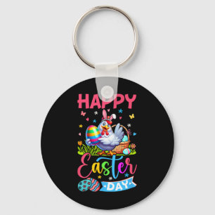 Happy Easter Day Bunny Chicken Hunting Chocolate E Key Ring