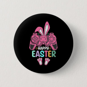 Happy Easter Day Bunny Egg Fun Boys Girls Kids Gam 6 Cm Round Badge