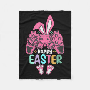 Happy Easter Day Bunny Egg Fun Boys Girls Kids Gam Fleece Blanket