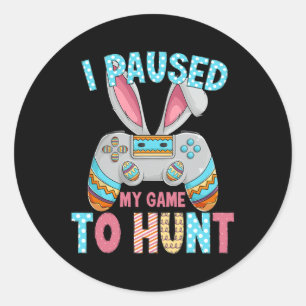 Happy Easter Day Bunny Egg Fun Teen Boys Men Kids  Classic Round Sticker
