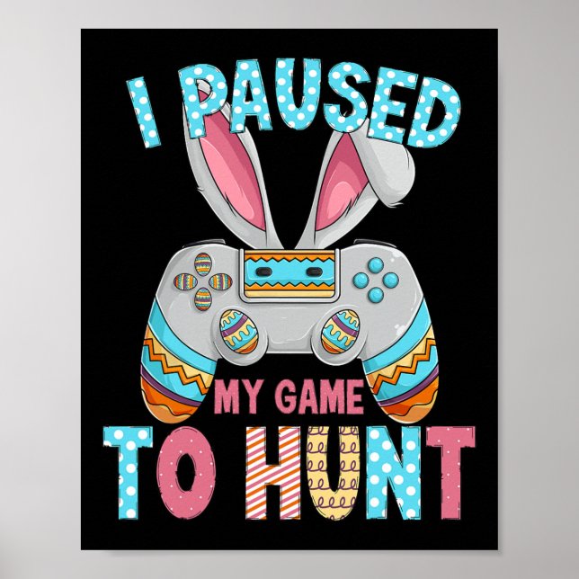 Happy Easter Day Bunny Egg Fun Teen Boys Men Kids  Poster (Front)